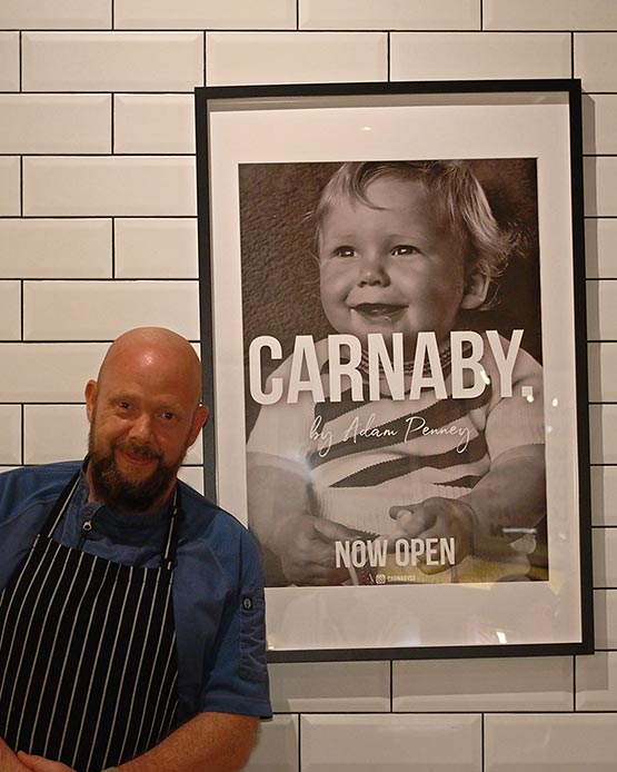 Chef Adam Penney and his baby pic